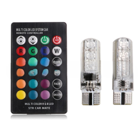 Indicateur de télécommande de voiture RGB Burst Brilliant T10 LED 6SMD High Brightness Silicone License Plate Light