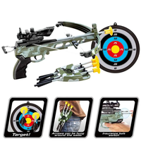 Ensemble d'arbalète de jouet militaire avec cible-Ensemble de jeu de tir à l'arc pour enfants pour le plaisir en plein air