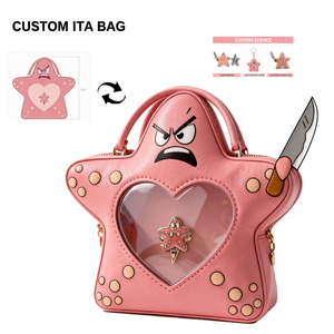 Sacs à main transparents de luxe pour femmes, personnalisables avec badges de personnages d'anime, porte-clés et kits en peluche, faible MOQ, vente en gros - Product Image 1