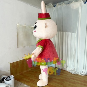 <span class=keywords><strong>Personaggi</strong></span> dei cartoni animati personalizzati in fabbrica vestiti rossi coniglio mascotte animali da passeggio simpatici conigli costumi mascotte - Product Image 2