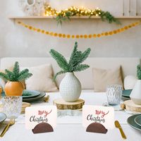 Supports de numéros de table en bois, porte-cartes de table semi-circulaires pour mariage, porte-noms, menu de restaurant, fête d'anniversaire, décoration d'événements