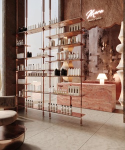 Modern MDF and Tempered Glass Retail <b>Space</b> Planning and Shop Fitting for Beauty Brands - Product Image 3