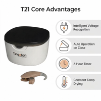 Sèche-cheveux électronique Tingoton T21 personnalisé avec logo, interface Type-C, écran LCD et reconnaissance intelligente de la tension – Vente en gros
