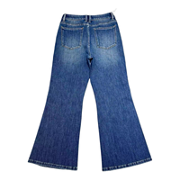Jeans Bootcut Taille Haute Extensible pour Femme, Style Vintage Délavé, Coupe Droite Évasée, Pantalon en Denim Streetwear Hiver, Logo Personnalisé, Vente en Gros