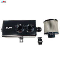 Réservoir de récupération d'huile en aluminium BJR Auto Parts avec filtre à air et robinet de vidange 1L, réservoir à déflecteurs pour voitures modifiées