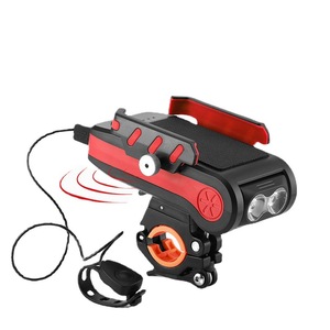 Bicycle <b>Light</b> Phone Holder Horn 4 In 1 Rechargeable <b>Led</b> Front <b>Light</b> For Cycling Mountain Bike With <b>Micro</b> Usb Charging - Product Image 3