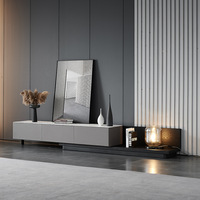 Grosir MOQ rendah kabinet tv mewah modern ruang tamu furnitur kayu meja tv kabinet berdiri