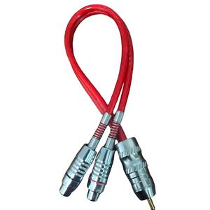 Câble audio rouge haute teneur en cuivre 2R-2R avec 1 connecteur mâle et 2 connecteurs femelles nickelés, adapté aux amplificateurs - Product Image 3
