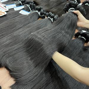 Virgin Cuticle Aligned Raw Vietnamese Hair Natural Straight Natural Black Color 100% Real Hair No <b>tangle</b> No Shedding - Product Image 5