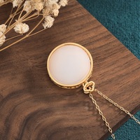 Collier vintage en jade de Hotan, bijoux en cuivre doré, style chinois, collier en pierre de jade bleu cloisonné doré