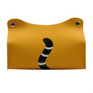 Boîte élégante et mignonne avec motifs de tigre, organiseur de mouchoirs en similicuir, porte-serviettes imperméable pour la décoration de la maison et du bureau - Product Image 5