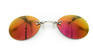 B1429 mujeres hombres moda Clip en la nariz gafas de <span class=keywords><strong>sol</strong></span> Vintage Mini gafas de <span class=keywords><strong>sol</strong></span> redondas Hacker Empire Matrix gafas de <span class=keywords><strong>sol</strong></span> sin montura - Product Image 5