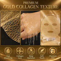 Masque facial en fil de collagène doré dissolvable, liftant, raffermissant, hydratant, anti-rides, soin de la peau, conforme aux normes d'exportation