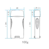 Offre Spéciale – Contenant ovale 75g 100g pour déodorant en stick, flacon vide rechargeable en PP à mécanisme rotatif, pour lotion, shampoing solide, couleur personnalisable