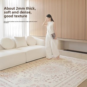 Style Vintage français haut de gamme salon chambre <span class=keywords><strong>tapis</strong></span> 3D fait à la Machine <span class=keywords><strong>tapis</strong></span> facile à nettoyer résistant à la saleté caractéristique amovible chevet - Product Image 2