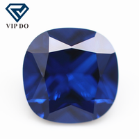 5A grade machine cut cushion cut 113 # spinelle bleue pierre libre coussin forme spinelle artificielle 113 # spinelle bleue pierres précieuses