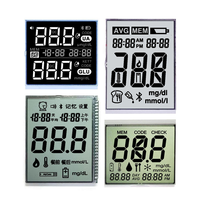 Monochrome White LED Backlight Custom Glass Panel 4 Digit VA Type 7 Segment LCD Display for Measuring Temperature Instruments