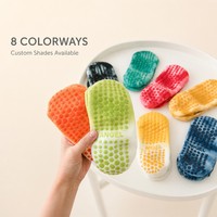 Chaussettes de yoga pour femmes personnalisées OEM, tie-dye, à compression, antidérapantes, respirantes et anti-chute de chaussettes