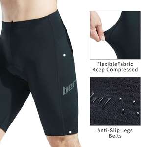 Men's Padded <b>Cycling</b> Shorts with Side Phone Pocket Anti-Slip Leg Straps Breathable Road Bike Shorts OEM ODM Factory Direct - Product Image 2