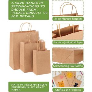 Bolsas de Papel Kraft Blancas y Marrones Baratas, Reciclables, Biodegradables, de Lujo, con Logotipo Digital, de Cuerda de Algodón, para Llevar, con Laminación Promocional - Product Image 6