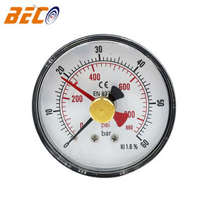 مقياس ضغط منخفض 60 بوصة مقياس ضغط تناظري لقياس الضغط باستخدام إبرة مزدوجة مع مؤشرين كحد أقصى للإشارة إلى اليد - Product Image 2