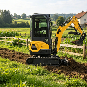 Mini-excavatrice sur chenilles en caoutchouc de 1 à 3,5 tonnes avec PLC et roulements pour moteur Stage V, cabine fermée, ROPS, FOPS, certifiée CE européenne - Product Image 1