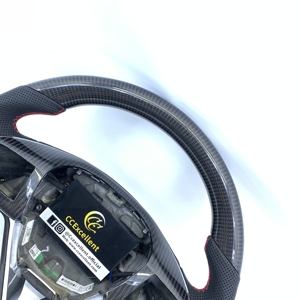 Volante de Cuero y Fibra de Carbono Personalizable de Primera Calidad para <span class=keywords><strong>Maserati</strong></span> Ghibli <span class=keywords><strong>Quattroporte</strong></span> <span class=keywords><strong>GTS</strong></span> M157 M156 2013-2024 - Product Image 3