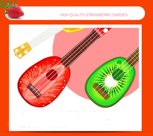 Guitare jouet éducative musicale <span class=keywords><strong>pour</strong></span> <span class=keywords><strong>bébés</strong></span> et enfants, vente en gros, guitare fruit, mini guitare pouvant jouer de l'ukulélé - Product Image 3