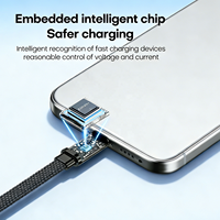 Câble de charge rapide PD Type-C 240W avec support de téléphone intégré et support pliable pour ordinateurs, smartphones et tablettes