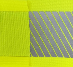 Cinta Reflectante de Seguridad de Alta Visibilidad YS, Cinta de Poliéster con Rayas Naranja/Negro/Verde, Certificación EN20471 - Product Image 3