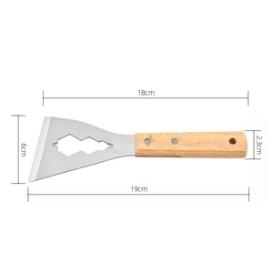 Zhengyan Putty Knife 4.0 Mm Thick Stainless Steel Straight Blade For Wall <b>Plaster</b> And Grout Removal - Product Image 3
