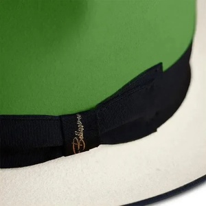 Sombrero Fedora de Fieltro de Lana Verde, Talla Ajustable, Estilo Americano Clásico para Viajes y Ocasiones Formales - Product Image 3