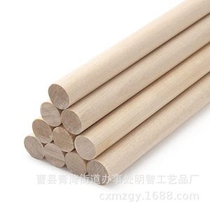 ไม้กลมทำจากไม้เบิร์ชเนื้อแข็ง สำหรับงานฝีมือ DIY วัสดุทำโมเดล หลายขนาด ทำด้วยมือ - Product Image 4