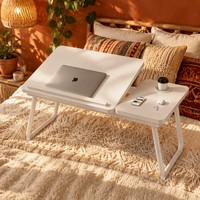 Table pliable réglable en hauteur pour ordinateur portable, bureau de lit en bois pour la maison, le bureau, la chambre, l'étude, le dortoir