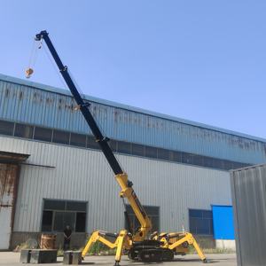 รถเครนตีนตะขาบยกรถเครนขนาดเล็กแบบใช้ไฟดีเซลสำหรับ3Ton กลางแจ้งรถเครนตีนตะขาบพร้อมตะกร้าสำหรับผู้ชาย - Product Image 5