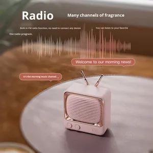 <span class=keywords><strong>Radio</strong></span> <span class=keywords><strong>FM</strong></span> mignonne et rétro, batterie 400 mAh, lecture TF/MP3, petit haut-parleur sans fil pour cadeau - Product Image 6