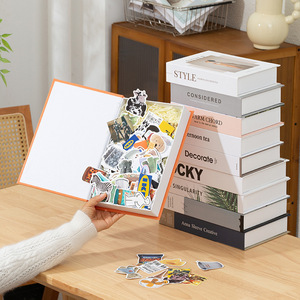 Modern Simple Magnetic Openable <strong>Book</strong> <strong>Box</strong> Hotel Living Room Decoration Fairy Animal Music Cross Angel <strong>Book</strong> Stopper Paper Storage - Product Image 4
