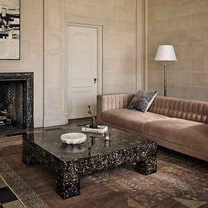 <span class=keywords><strong>Canapé</strong></span> 3 places en <span class=keywords><strong>velours</strong></span> taupe clair capitonné, pieds en métal <span class=keywords><strong>bronze</strong></span>, mobilier de maison, <span class=keywords><strong>canapé</strong></span> sectionnel moderne - Product Image 1