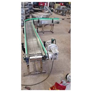 Esnek Metal paslanmaz çelik üst zincir konveyör masa zincir plaka konveyör Slat zincir konveyör makinesi sistemi - Product Image 4