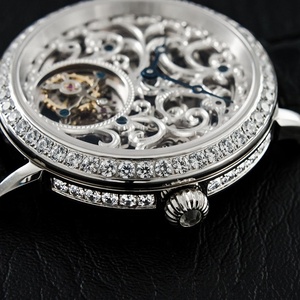 Tàu Miễn Phí Cổ Phiếu Luxury Chạm Khắc Seagull 8000K Bộ Xương Chuyển Động Tourbillon Cơ Khí Kim Cương Sapphire Hướng Dẫn Sử Dụng Đồng Hồ Đeo Tay - Product Image 3