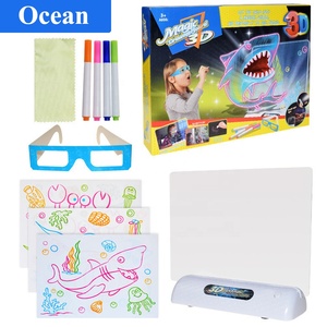 Tavola da Disegno 3D in Plastica Yingnisi con Luce LED e Occhiali 3D, Penna ad Acqua, Tema Oceano, Dinosauri e Spazio, Pronta per la Spedizione - Product Image 4