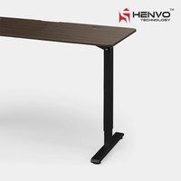 Bureau debout ergonomique Henvo, hauteur réglable et extensible |   Bureau de travail commercial contemporain en acier, montage facile