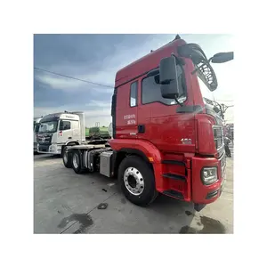 중고 견인 트랙터 트레일러 헤드 트럭 판자 광산 운송 디젤 대형 트럭 6x4 10 바퀴 430hp 트랙터 트럭