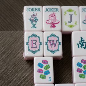 Jeu de Mahjong américain en acrylique bleu <span class=keywords><strong>Paris</strong></span> Candy, design luxueux, portable, pour 4 joueurs, idéal pour le divertissement et le poker – Vente chaude - Product Image 4