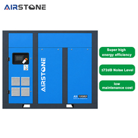 Compresor de Aire de Tornillo de Doble Etapa Airstone Factory de 75KW 100HP, 10 Bar, Ahorro de Energía, Accionamiento Directo, Motor IP54 para Cemento