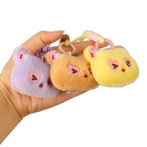 Porte-clés en peluche, forme 3D de dessin animé, pendentif en fil doux pour sacs et accessoires - Product Image 5