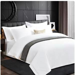 Khách Sạn Sang Trọng Chất Lượng 4 Mảnh Bộ Đồ Giường Đặt Khách Sạn Bộ Đồ Giường Đặt Trắng Bông Bộ Đồ Giường Duvet Bìa Gối Phẳng Tấm Được Trang Bị Tấm - Product Image 6