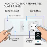 UBARO – interrupteur intelligent WiFi, prise murale EU, panneau tactile en verre trempé, commande vocale à distance, Alexa Google Home Smart Life 250V 16A