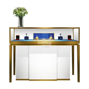 Vitrina cuadrada de cristal para exhibición de joyería, mesa de exhibición de lujo, diseño de mostrador de joyería