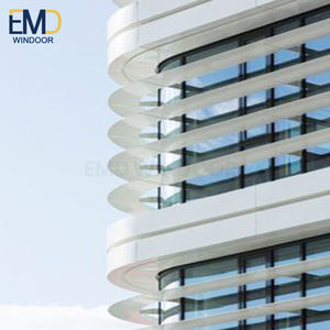 Mur-rideau en aluminium avec verre sans cadre et profilés élégants - Product Image 5